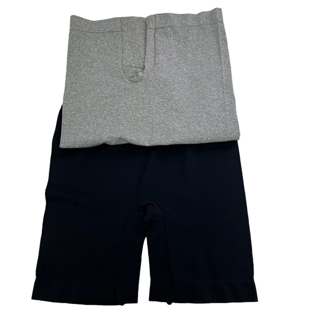 NWT IZOD Women Shapewear Medium Pkg/2 Body Smoothing Seamless Black/Gray Snags - Picture 2 of 9
